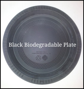 Black Biodegradable Plate