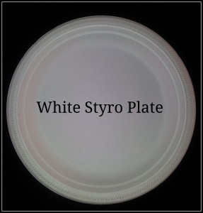 White Styro Plate